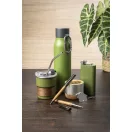 Boxa portabila, 400 mAh, 2509E17517, Everestus, Ø70x59 mm, Aluminiu, Bambus, Argintiu