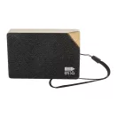 Boxa portabila, 300 mAh, 2509E17935, Everestus, 98x62x23 mm, Bambus, Poliester, Negru, Natur