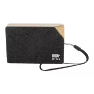   Boxa portabila, 300 mAh, 2509E17935, Everestus, 98x62x23 mm, Bambus, Poliester, Negru, Natur
