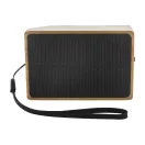 Boxa portabila, 300 mAh, 2509E17935, Everestus, 98x62x23 mm, Bambus, Poliester, Negru, Natur
