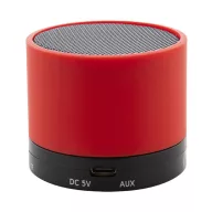   Boxa portabila, 300 mAh, 2509E17492, Everestus, Ø60x50 mm, ABS, Metal, Rosu