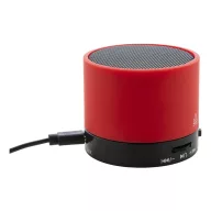   Boxa portabila, 300 mAh, 2509E17492, Everestus, Ø60x50 mm, ABS, Metal, Rosu