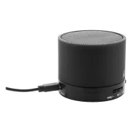   Boxa portabila, 300 mAh, 2509E17489, Everestus, Ø60x50 mm, ABS, Metal, Negru
