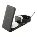 Incarcator wireless 15 W, 2509E17695, Everestus, 65x115x18 mm, Poliuretan, Metal, Negru