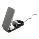 Incarcator wireless 15 W, 2509E17695, Everestus, 65x115x18 mm, Poliuretan, Metal, Negru