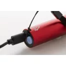 Lanterna cu baterie reincarcabila 400 mAh, 2509E17478, Everestus, Ø23x100 mm, Aluminiu, Rosu