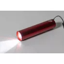Lanterna cu baterie reincarcabila 400 mAh, 2509E17478, Everestus, Ø23x100 mm, Aluminiu, Rosu