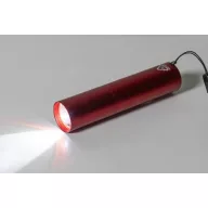   Lanterna cu baterie reincarcabila 400 mAh, 2509E17478, Everestus, Ø23x100 mm, Aluminiu, Rosu