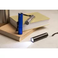   Lanterna cu baterie reincarcabila 400 mAh, 2509E17477, Everestus, Ø23x100 mm, Aluminiu, Albastru