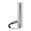 Lanterna cu baterie reincarcabila 400 mAh, 2509E17479, Everestus, Ø23x100 mm, Aluminiu, Argintiu
