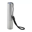 Lanterna cu baterie reincarcabila 400 mAh, 2509E17479, Everestus, Ø23x100 mm, Aluminiu, Argintiu