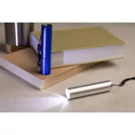   Lanterna cu baterie reincarcabila 400 mAh, 2509E17479, Everestus, Ø23x100 mm, Aluminiu, Argintiu