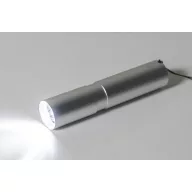   Lanterna cu baterie reincarcabila 400 mAh, 2509E17479, Everestus, Ø23x100 mm, Aluminiu, Argintiu