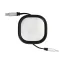 Cablu de incarcare telescopic, Everestus, 2601E14844, 56x56x24 mm, ABS, Aluminiu, Negru