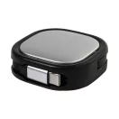 Cablu de incarcare telescopic, Everestus, 2601E14844, 56x56x24 mm, ABS, Aluminiu, Negru