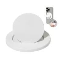   Suport magnetic pentru telefon, Everestus, 2601E15116, Ø58x4 mm, ABS, Metal, Alb