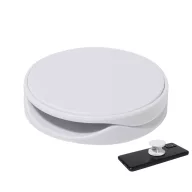   Suport adeziv pentru telefon, Everestus, 2601E15210, Ø40x27 mm, ABS, Alb