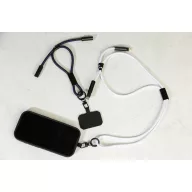   Suport lanyard pentru telefon, Everestus, 2601E15085, 58x660x10 mm, Poliester, Alb