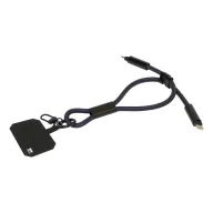   Suport lanyard pentru telefon, Everestus, 2601E14940, 58x330x10 mm, Poliester, Albastru inchis