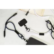   Suport lanyard pentru telefon, Everestus, 2601E14940, 58x330x10 mm, Poliester, Albastru inchis