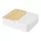 Boxa portabila, 1200 mAh, 15 W, Everestus, 2601E15076, 95x112x30 mm, ABS, Bambus, Alb