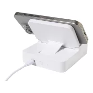   Boxa portabila, 1200 mAh, 15 W, Everestus, 2601E15076, 95x112x30 mm, ABS, Bambus, Alb