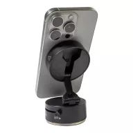   Suport magnetic pentru telefon, Everestus, 2601E15207, Ø60x47 mm, ABS, Metal, Negru