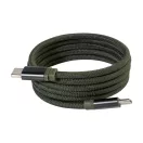 Cablu de incarcare, Everestus, 2610E17652, 60 W, 1000 mm, Aluminiu, Poliester, Verde Dark