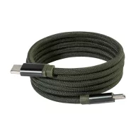   Cablu de incarcare, Everestus, 2610E17652, 60 W, 1000 mm, Aluminiu, Poliester, Verde Dark