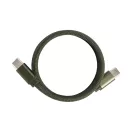 Cablu de incarcare, Everestus, 2610E17652, 60 W, 1000 mm, Aluminiu, Poliester, Verde Dark
