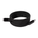 Cablu de incarcare, Everestus, 2610E17650, 60 W, 1000 mm, Aluminiu, Poliester, Negru