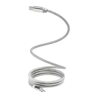   Cablu de incarcare, Everestus, 2610E17653, 60 W, 1000 mm, Aluminiu, Poliester, Argintiu