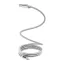 Cablu de incarcare, Everestus, 2610E17653, 60 W, 1000 mm, Aluminiu, Poliester, Argintiu
