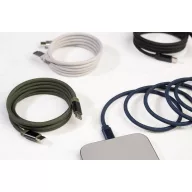   Cablu de incarcare, Everestus, 2610E17653, 60 W, 1000 mm, Aluminiu, Poliester, Argintiu