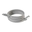 Cablu de incarcare, Everestus, 2610E17653, 60 W, 1000 mm, Aluminiu, Poliester, Argintiu