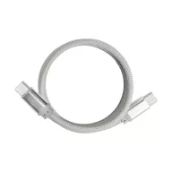   Cablu de incarcare, Everestus, 2610E17653, 60 W, 1000 mm, Aluminiu, Poliester, Argintiu