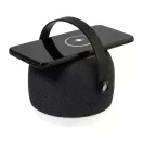 Boxa portabila wireless, Everestus, 2610E18807, 1200 mAh, 15W, Wireless, 114x91x114 mm, Poliester, Plastic, Gri Dark