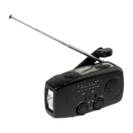   Radio multifunctional de urgenta, Everestus, 2610E17894, 1200 mAh, 130x50x60 mm, ABS, Negru