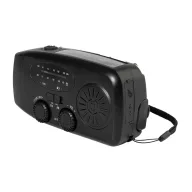   Radio multifunctional de urgenta, Everestus, 2610E17894, 1200 mAh, 130x50x60 mm, ABS, Negru