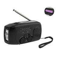   Radio multifunctional de urgenta, Everestus, 2610E17894, 1200 mAh, 130x50x60 mm, ABS, Negru