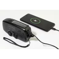   Radio multifunctional de urgenta, Everestus, 2610E17894, 1200 mAh, 130x50x60 mm, ABS, Negru
