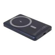   Powerbank Everestus, 2610E18010, 5000 mAh, 15 W, USB-C, 103x64x10 mm, Aluminiu, ABS, Albastru Dark