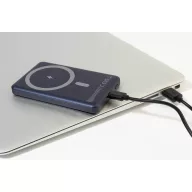   Powerbank Everestus, 2610E18010, 5000 mAh, 15 W, USB-C, 103x64x10 mm, Aluminiu, ABS, Albastru Dark