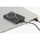 Powerbank Everestus, 2610E18011, 5000 mAh, 15 W, USB-C, 103x64x10 mm, Aluminiu, ABS, Verde Dark