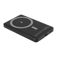   Powerbank Everestus, 2610E18009, 5000 mAh, 15 W, USB-C, 103x64x10 mm, Aluminiu, ABS, Negru