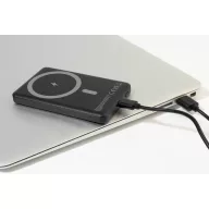   Powerbank Everestus, 2610E18009, 5000 mAh, 15 W, USB-C, 103x64x10 mm, Aluminiu, ABS, Negru