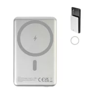   Powerbank Everestus, 2610E18012, 5000 mAh, 15 W, USB-C, 103x64x10 mm, Aluminiu, ABS, Argintiu