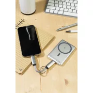   Powerbank Everestus, 2610E18012, 5000 mAh, 15 W, USB-C, 103x64x10 mm, Aluminiu, ABS, Argintiu