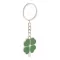 Breloc trifoi cu patru foi, 95×35×3 mm, Everestus, 20FEB6976, Metal, Argintiu, Verde