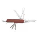 Briceag cu 9 functii, 89×24×17 mm, Everestus, 20FEB4328, Otel inoxidabil, Lemn, Maro
